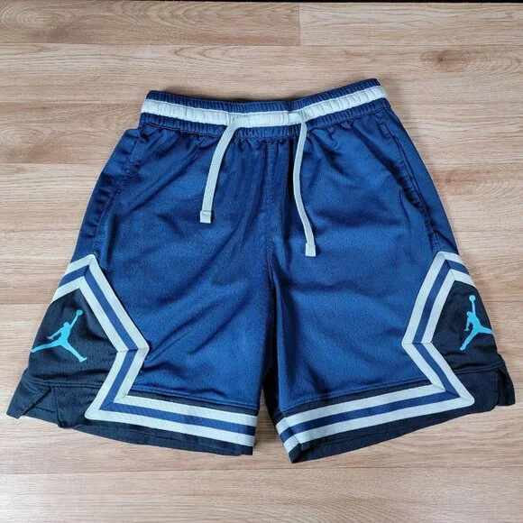 Nike Air Jordan Sport Diamond Shorts Mens Size Medium Blue Basketball DH9075-493 - Picture 1 of 14